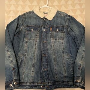 Cinch denim fleece jacket